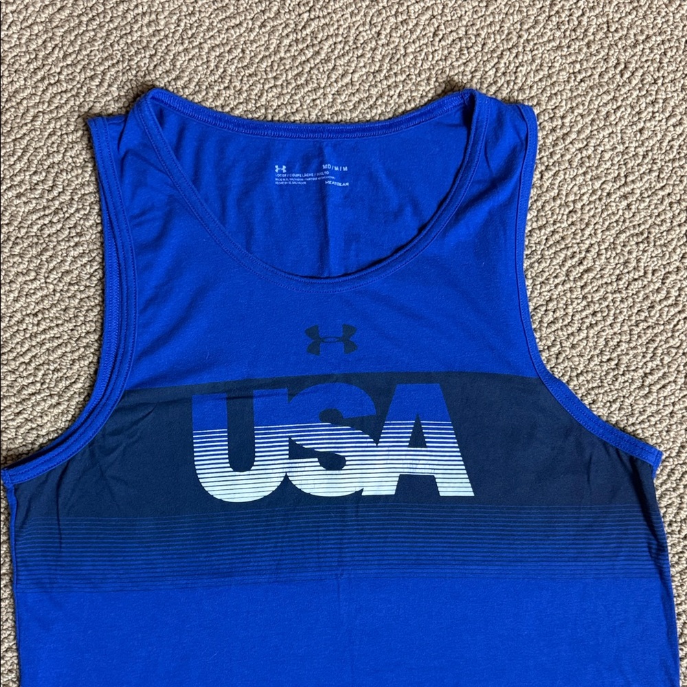 Under Armour Royal Blue USA Graphic Tank - Picture 3 of 11